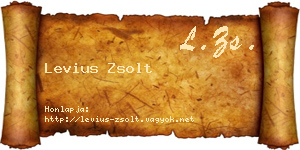 Levius Zsolt névjegykártya